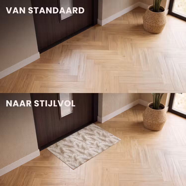 Deurmat - Botanisch - Patroon - Beige — 3
