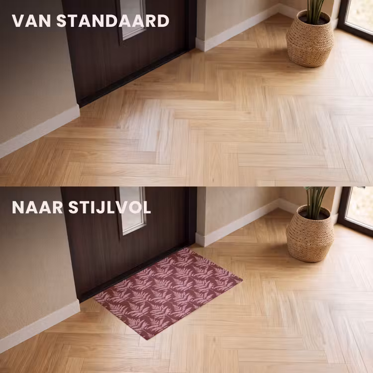 Deurmat - Blad - Patroon - Paars — 3