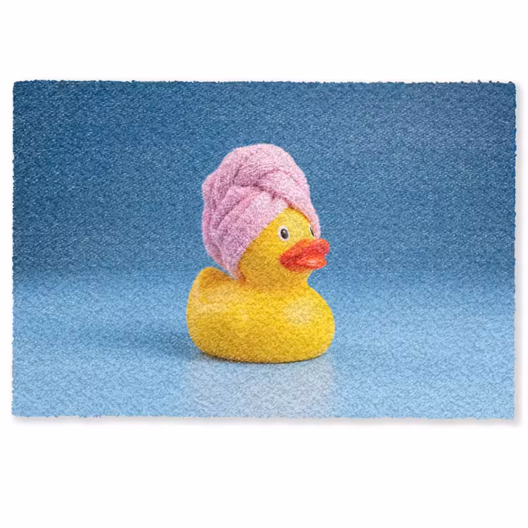 Deurmat - Badeend - Handdoek - Blauw — 1