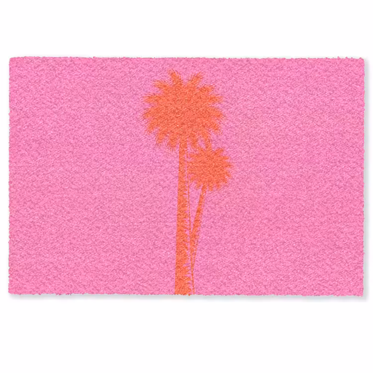 Deurmat - Palmbomen - Modern - Roze — 1