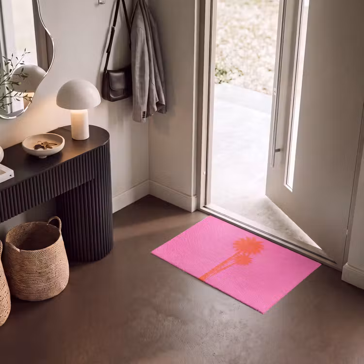 Deurmat - Palmbomen - Modern - Roze — 8