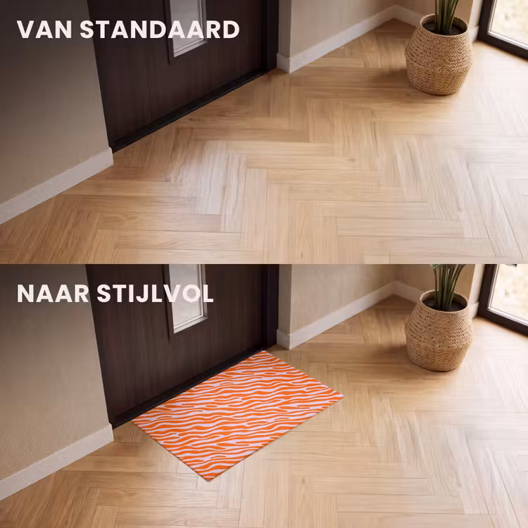 Deurmat - Strepen - Dynamisch - Oranje — 3