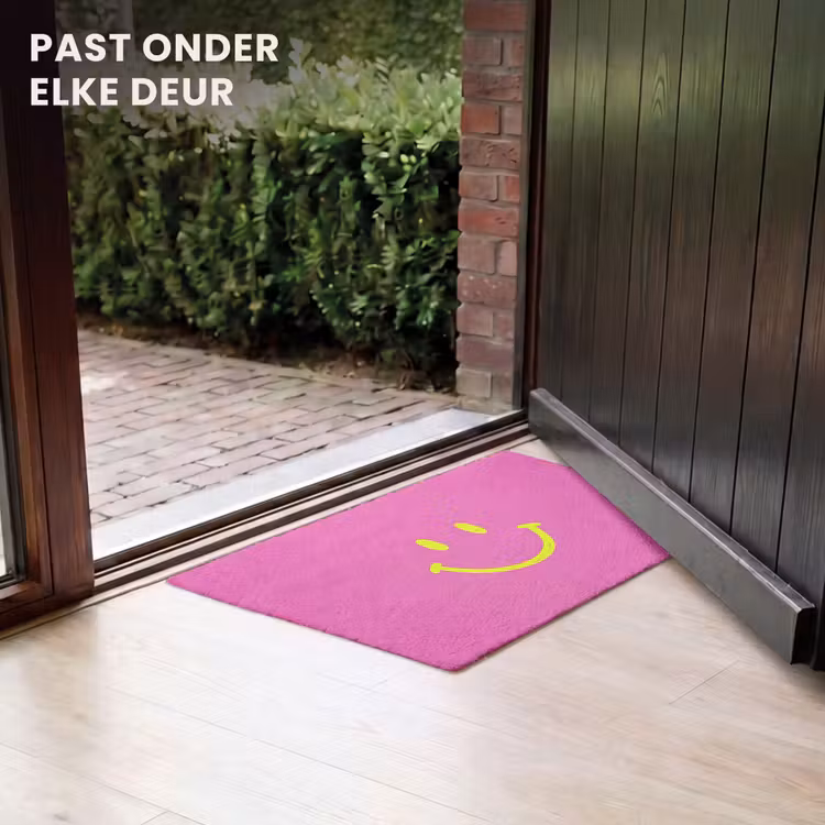 Deurmat - Smiley - Vrolijk - Roze — 7