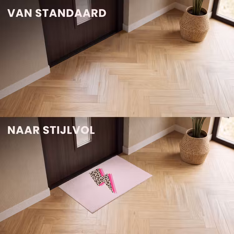 Deurmat - Stippen - Roze - Bliksem — 3