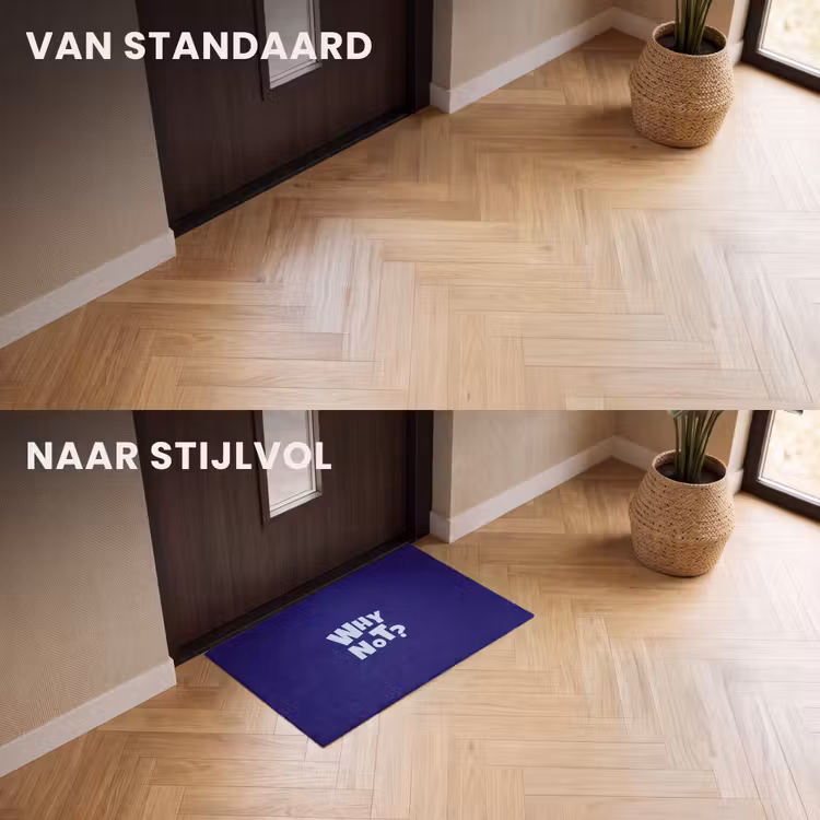 Deurmat - Blauw - Why not - Minimalistisch — 3