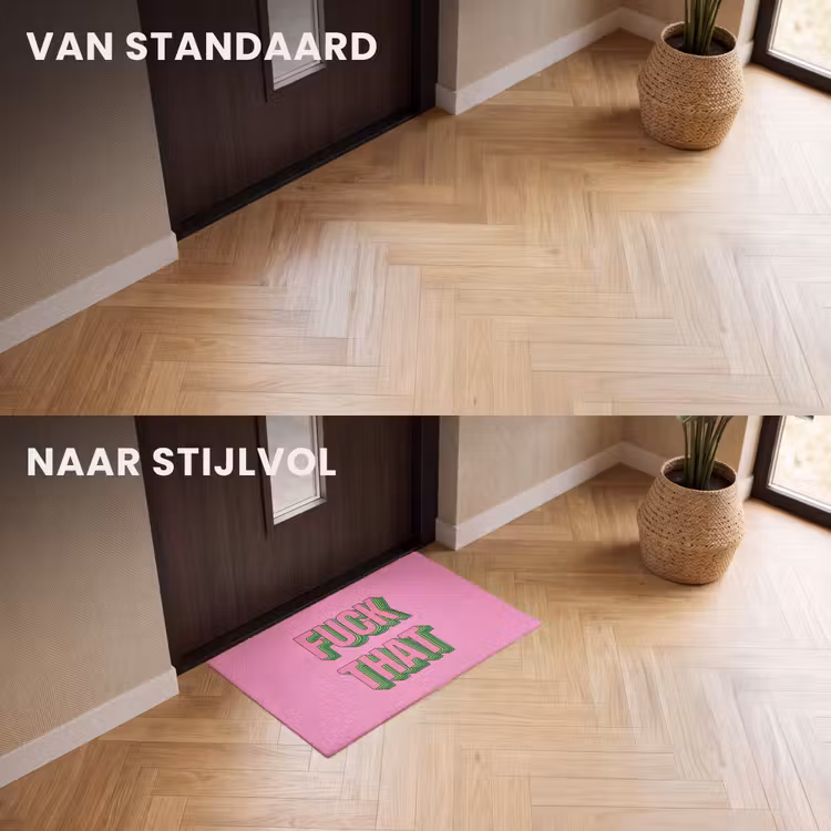 Deurmat - Tekst - Bold - Roze — 3