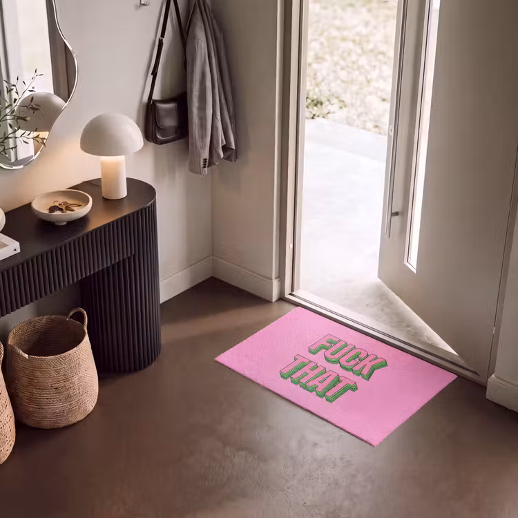 Deurmat - Tekst - Bold - Roze — 8