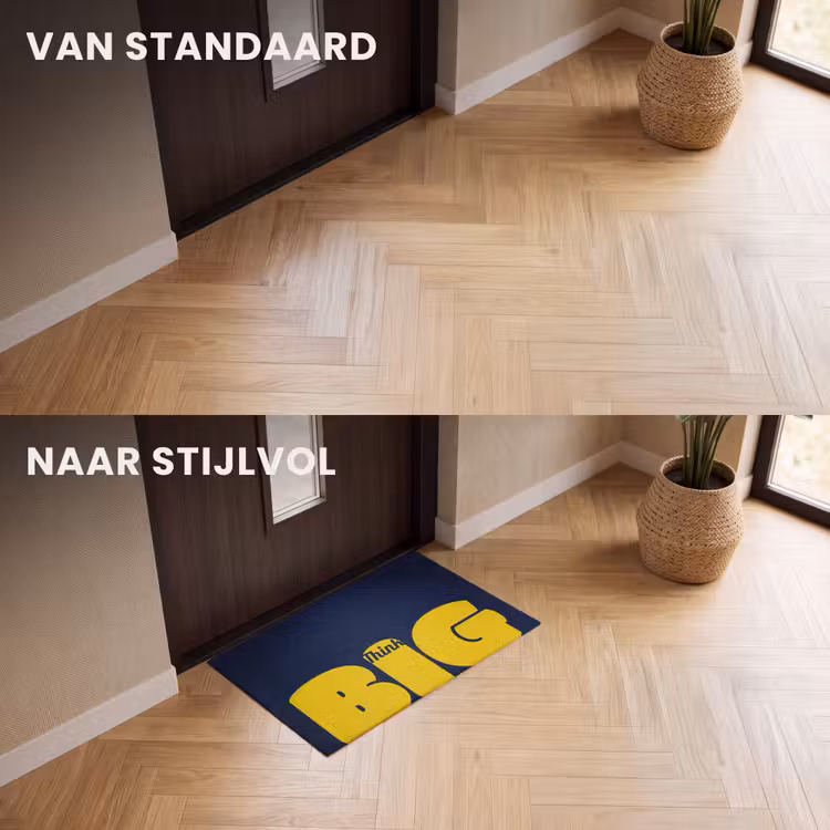 Deurmat - Think big - Blauw - Geel — 3