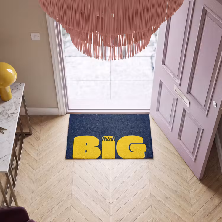Deurmat - Think big - Blauw - Geel — 4