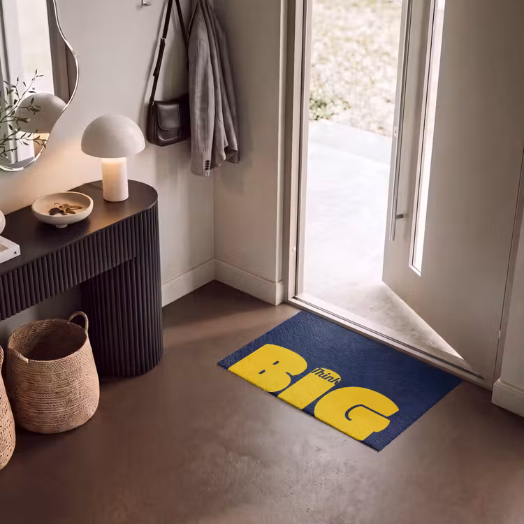 Deurmat - Think big - Blauw - Geel — 8