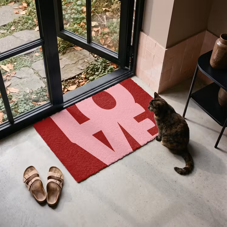 Deurmat - Love - Rood - Blokletters — 2