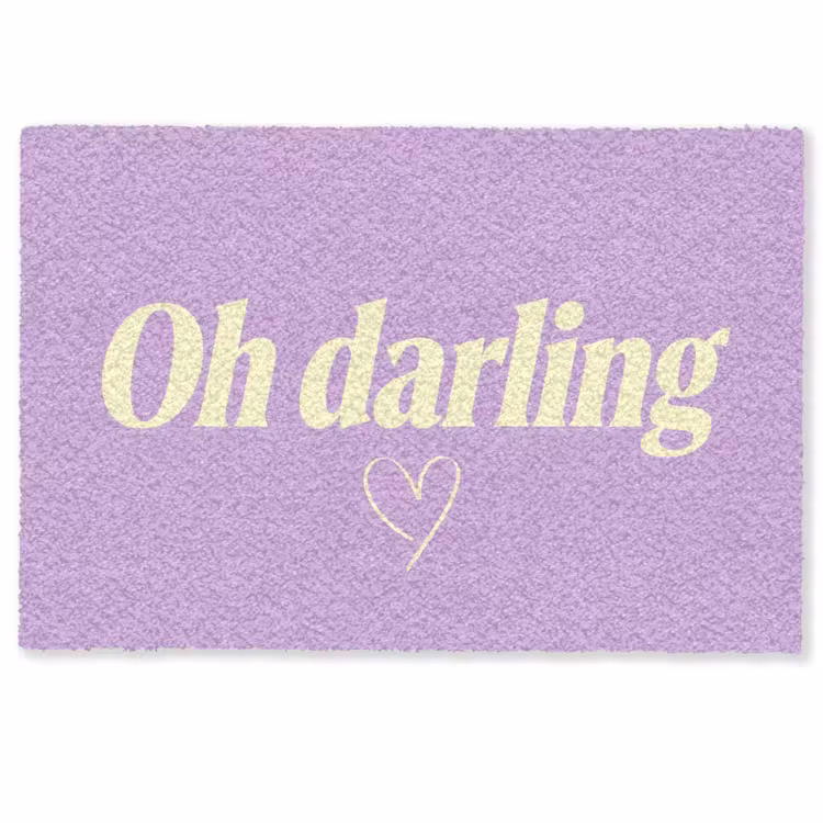 Deurmat - Oh darling - Hart - Paars — 1