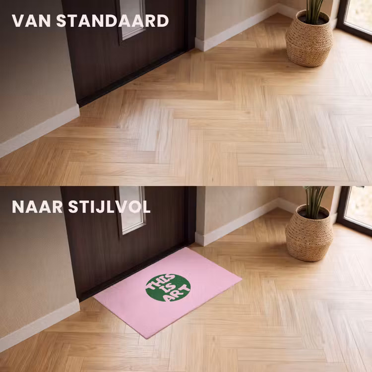 Deurmat - This is art - Tekst - Cirkel - Groen — 3