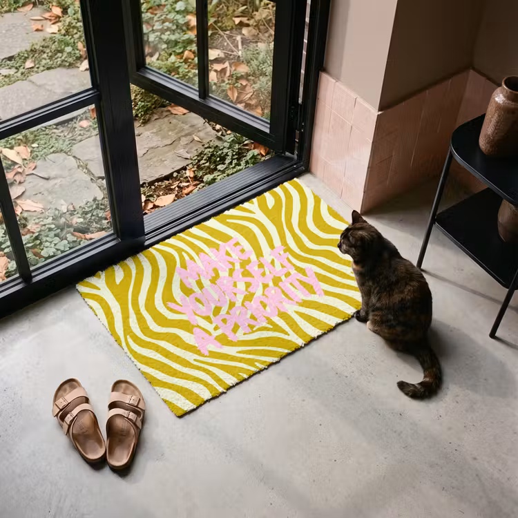 Deurmat - Zebraprint - Priority - Roze — 2