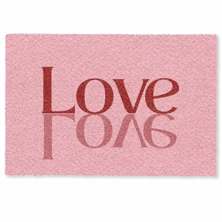 Deurmat - Love - Roze - Spiegeling — 1