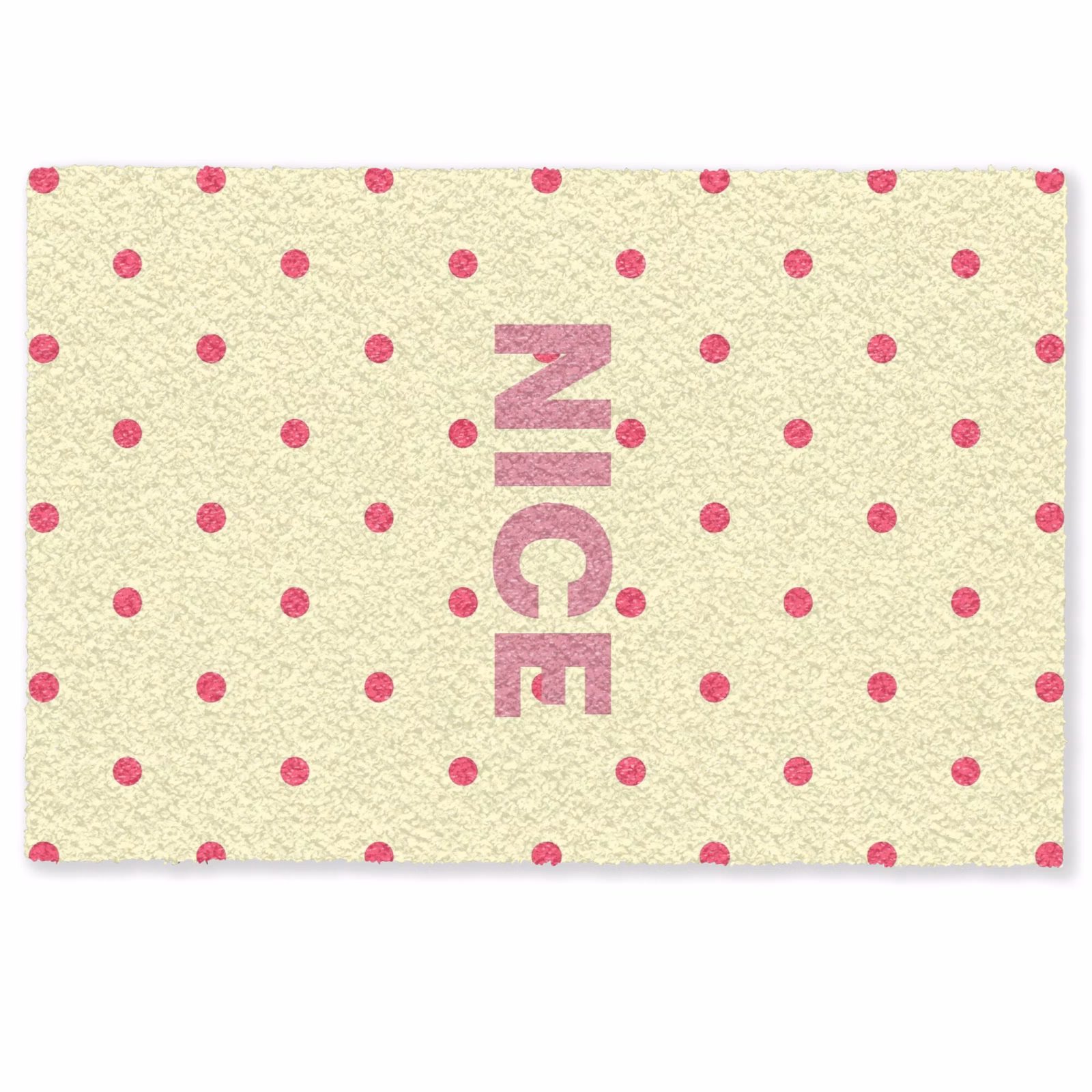 Deurmat - Nice - Stippen - Roze - Geel — 1