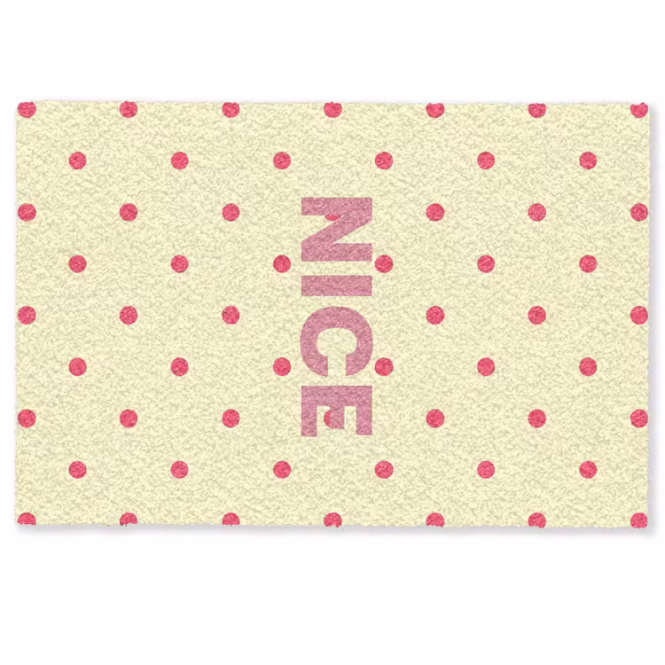 Deurmat - Nice - Stippen - Roze - Geel — 1