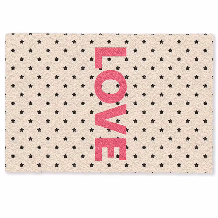 Deurmat - Love - Stippen - Roze — 1
