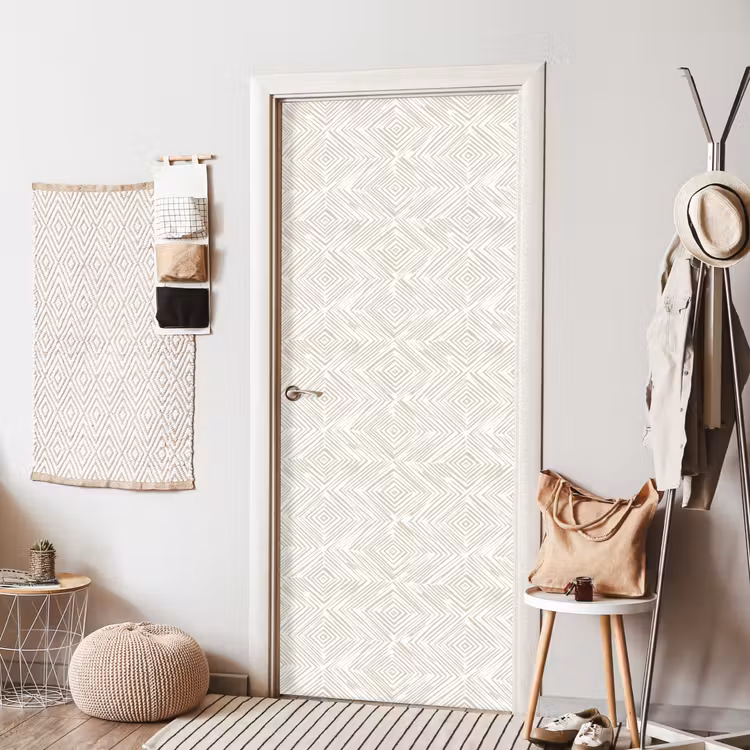 Deursticker - Abstract - Ruiten - Beige — 8