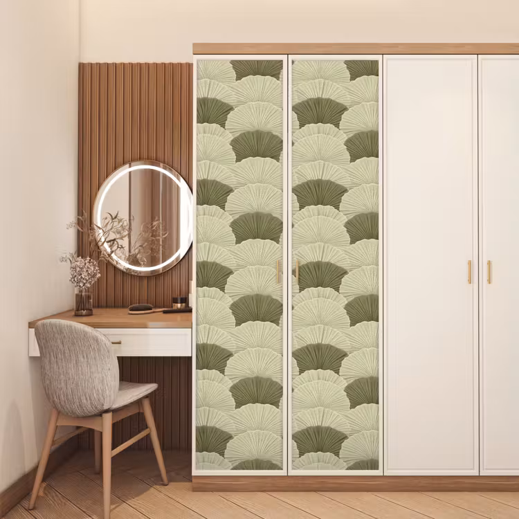 Deursticker - Bladeren - Structuur - Groen — 5