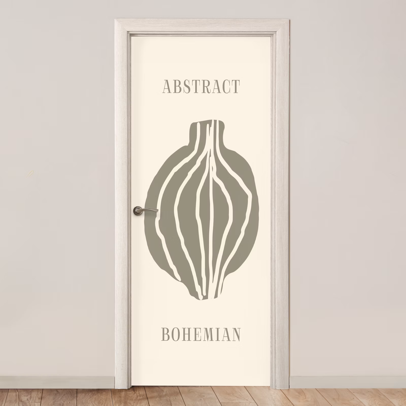 Deursticker - Boho - Groen - Abstract — 1