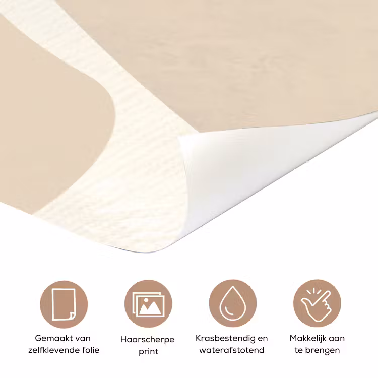 Deursticker - Abstract - Beige - Moderne kunst — 3