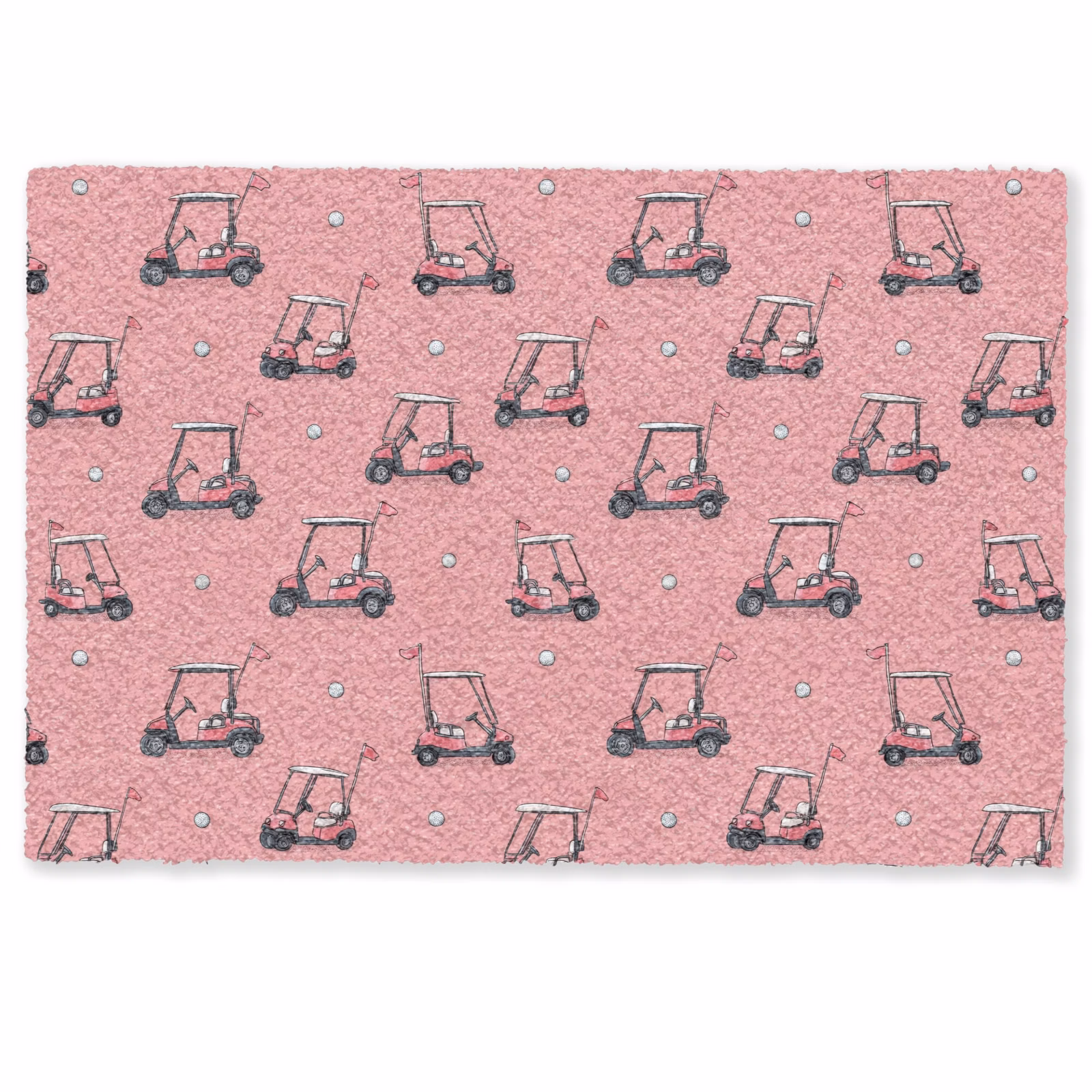 Deurmat - Golfkar - Retro - Roze — 1