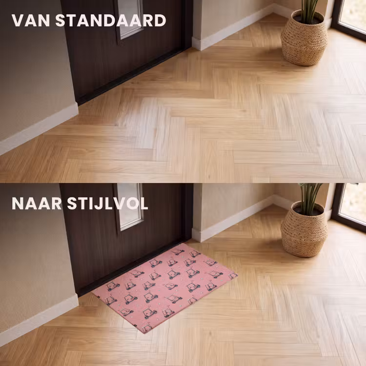 Deurmat - Golfkar - Retro - Roze — 3