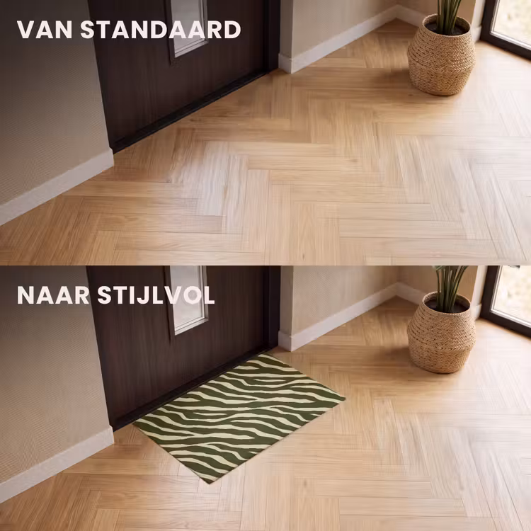 Deurmat - Zebra - Patroon - Groen — 3