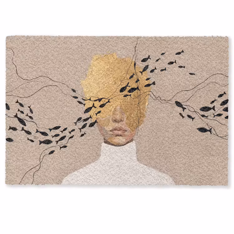 Deurmat - Modern - Vrouw - Goud — 1