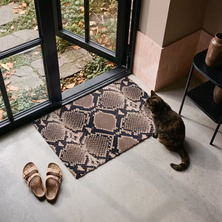 Deurmat - Slangenprint - Python - Bruin — 2