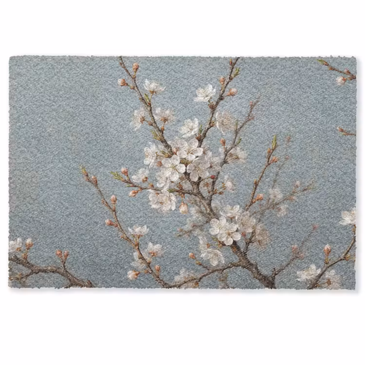 Deurmat - Botanisch - Stilleven - Blauw — 1