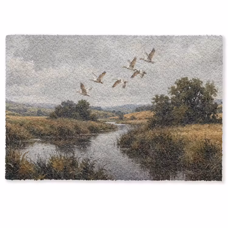 Deurmat - Eenden - Rivier - Landschap - Vlucht - Nostalgisch — 1