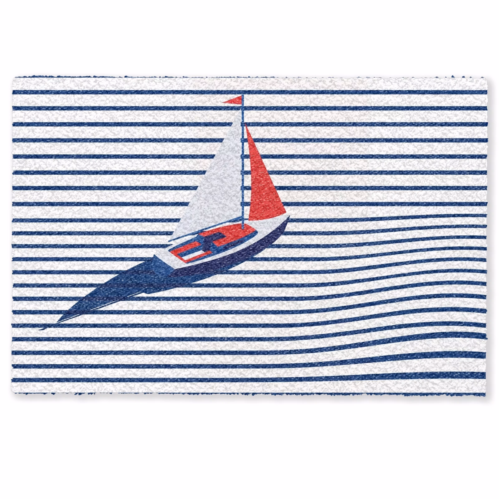 Deurmat - Boot - Water - Abstract - Blauw — 1