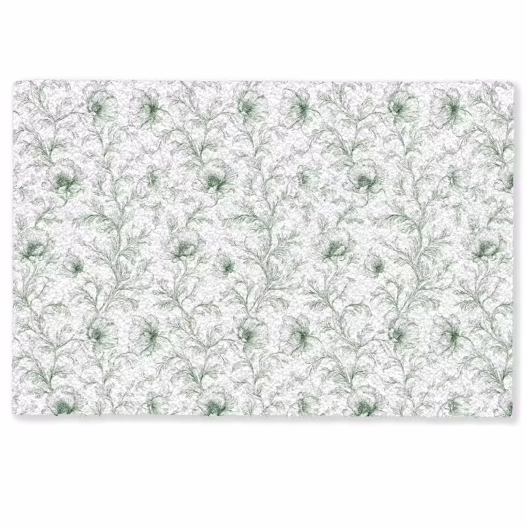 Deurmat - Bloemen - Getekend - Groen — 1