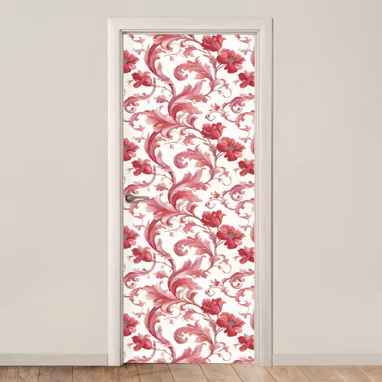 Deursticker - Barok - Patroon - Rood — 1