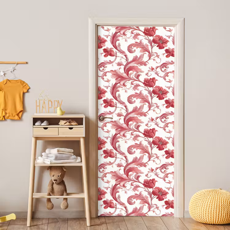 Deursticker - Barok - Patroon - Rood — 6