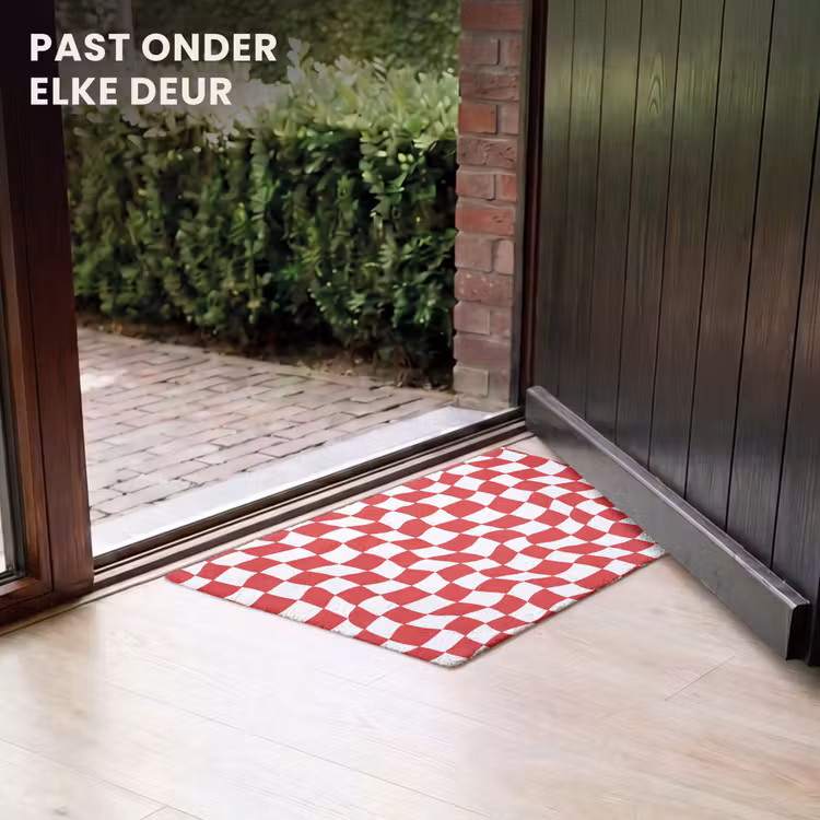 Deurmat - Golvend - Patroon - Rood — 7