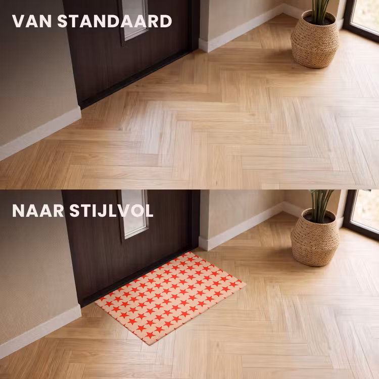 Deurmat - Patroon - Sterren - Rood — 3
