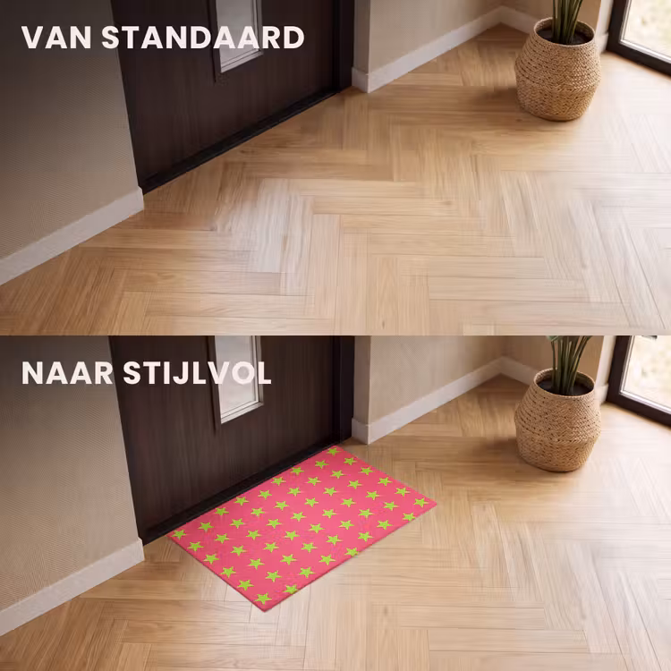 Deurmat - Sterren - Patroon - Roze — 3