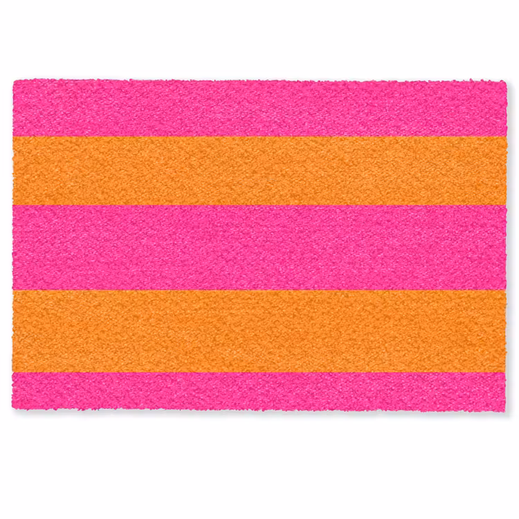 Deurmat - Strepen - Horizontaal - Roze — 1