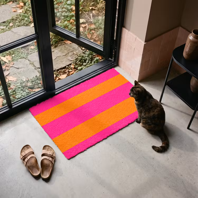 Deurmat - Strepen - Horizontaal - Roze — 2