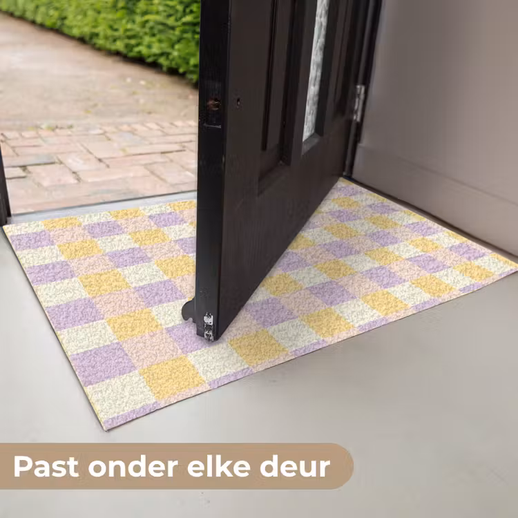 Deurmat - Blokjes - Lila - Geel — 7
