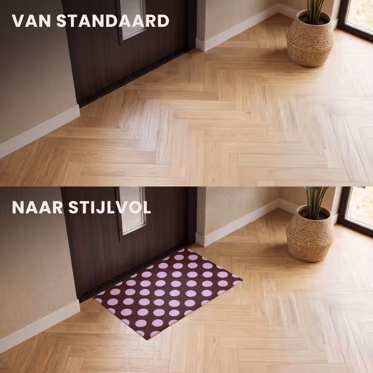 Deurmat - Klassiek - Stippen - Paars — 3