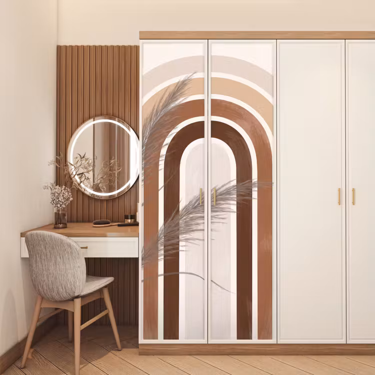Deursticker - Abstract - Bogen - Plant - Boho - Beige — 5