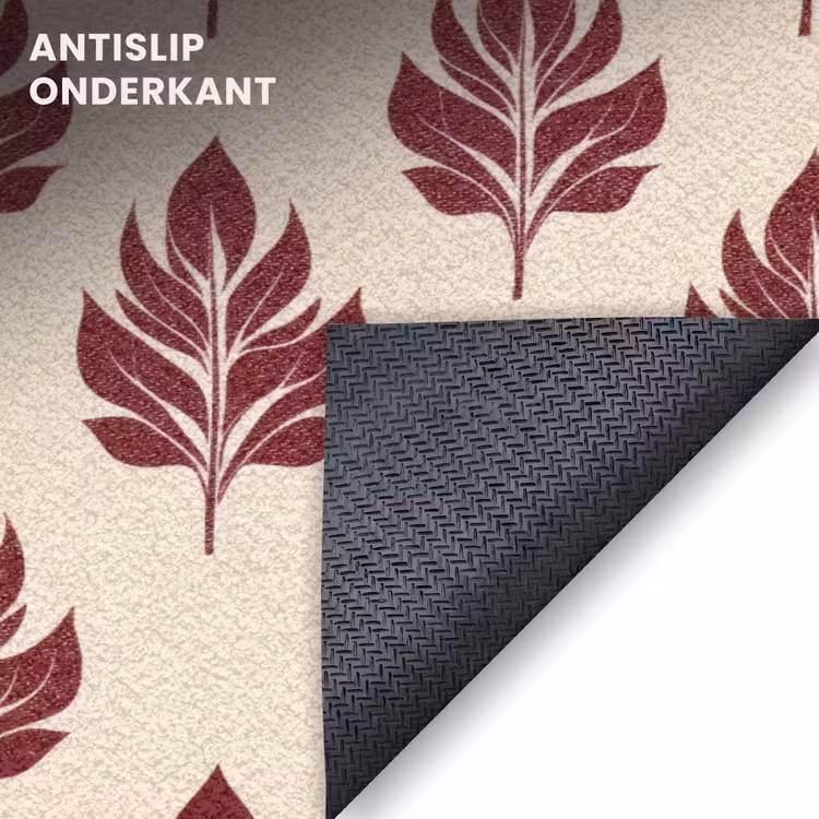 Deurmat - Botanisch - Patroon - Bordeaux — 6