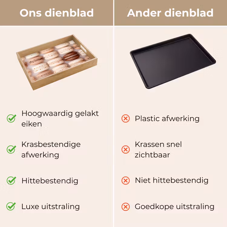Dienblad - Macarons - Beige - Bruin — 9