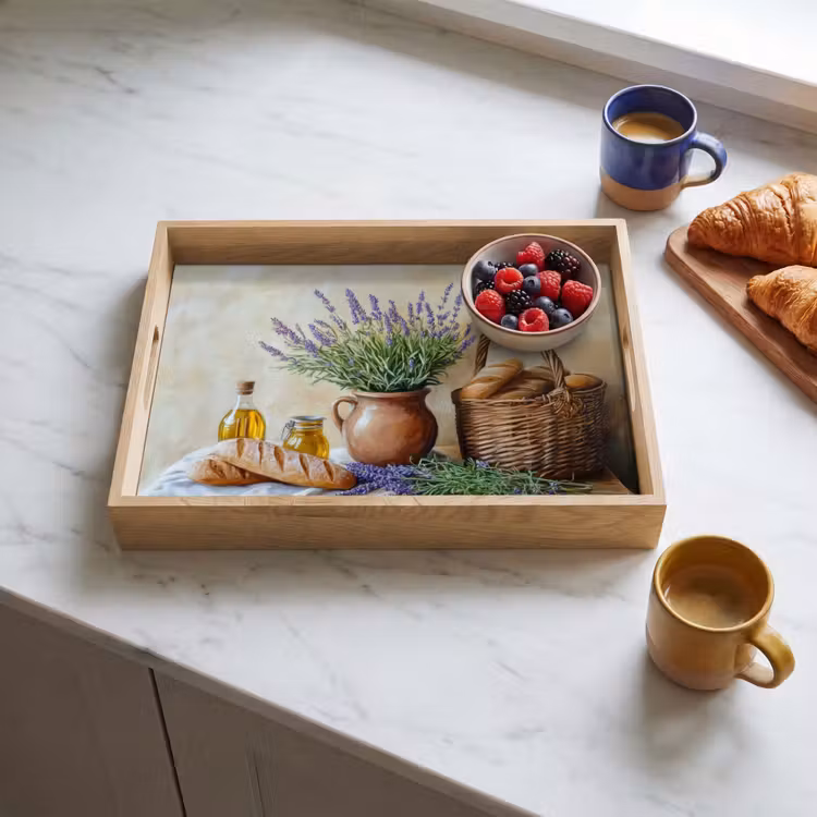 Dienblad - Lavendel - Brood - Stilleven — 3