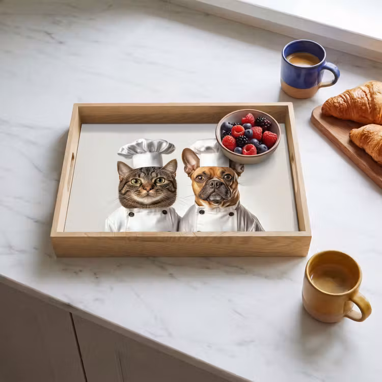 Dienblad - Kat - Hond - Kokskleding — 3