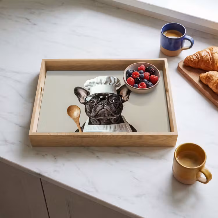 Dienblad - Bril - Hond - Kok — 3